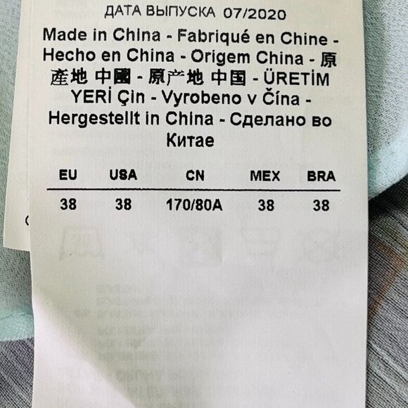 Emporio Armani Check Print Chiffon Dress US Size 2 Midi Length Blue - Picture 9 of 14